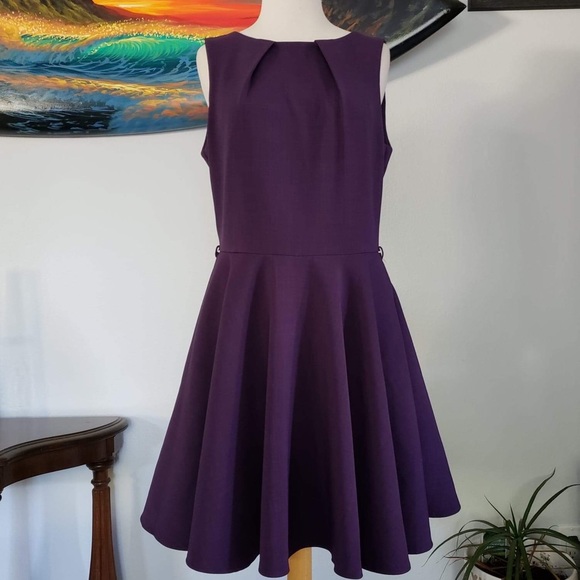 NWT WINE SKATER DRESS MADE IN LONDON - Picture 3 of 13